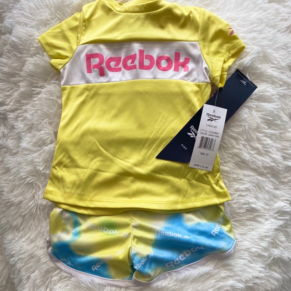 Brand New 2T Reebok Fit 3PC Short Set